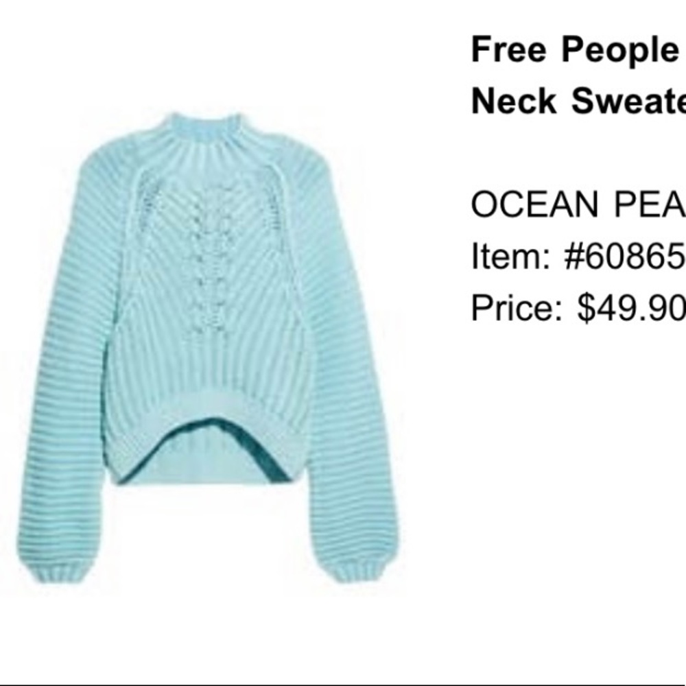 Ocean pearl sweater from Free People.